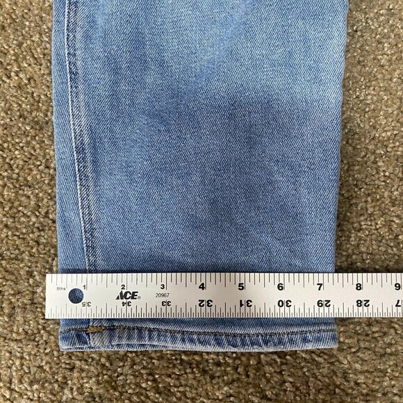 American Eagle Outfitters Mom Jeans Women's 14 Blue Cotton High Rise Distressed - Picture 13 of 14